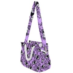 Purple Bats Rope Handles Shoulder Strap Bag by NerdySparkleGoth