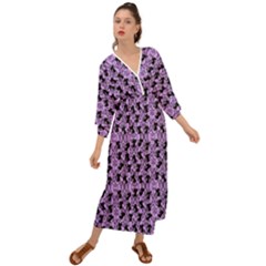 Purple Cat Grecian Style  Maxi Dress by NerdySparkleGoth