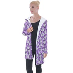 Purple Ghost Longline Hooded Cardigan by NerdySparkleGoth