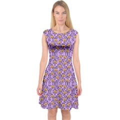 Purple Jack Capsleeve Midi Dress by NerdySparkleGoth