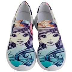 Beautifull Ariel Little Mermaid  Painting Women s Lightweight Slip Ons by artworkshop