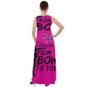 Bow To Toe Cheer Empire Waist Velour Maxi Dress View2