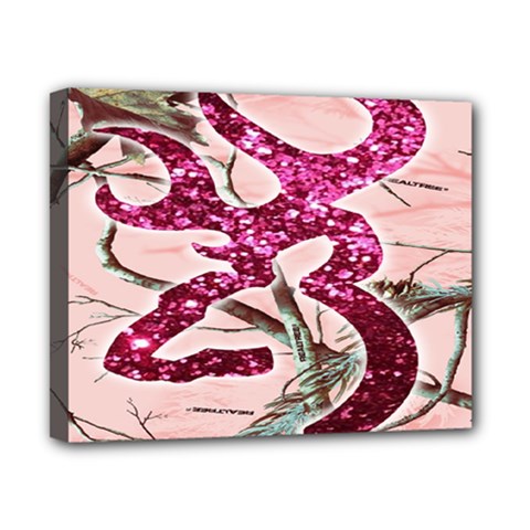 Browning Deer Glitter Canvas 10  X 8  (stretched) by artworkshop