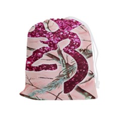Browning Deer Glitter Drawstring Pouch (xl) by artworkshop