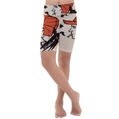 Catcher In The Rye Kids  Lightweight Velour Cropped Yoga Leggings by artworkshop
