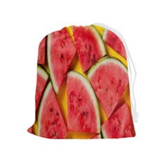 Watermelon Drawstring Pouch (xl) by artworkshop