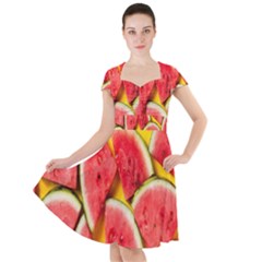 Watermelon Cap Sleeve Midi Dress by artworkshop