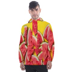 Watermelon Men s Front Pocket Pullover Windbreaker by artworkshop