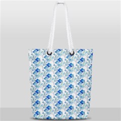 Flowers Pattern Full Print Rope Handle Tote (small) by Sparkle