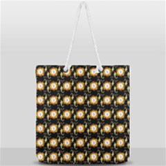 Flowers Pattern Full Print Rope Handle Tote (large) by Sparkle