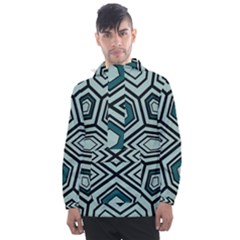 Abstract Pattern Geometric Backgrounds Men s Front Pocket Pullover Windbreaker by Eskimos