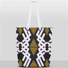 Abstract Pattern Geometric Backgrounds  Full Print Rope Handle Tote (small) by Eskimos