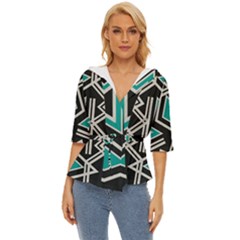 Abstract Pattern Geometric Backgrounds  Lightweight Drawstring Hooded Top by Eskimos