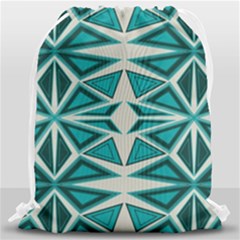 Abstract Pattern Geometric Backgrounds  Drawstring Bag (large) by Eskimos