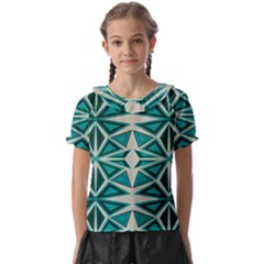 Abstract Pattern Geometric Backgrounds  Kids  Frill Chiffon Blouse by Eskimos