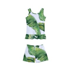 Sheets Tropical Plant Palm Summer Exotic Kids  Boyleg Swimsuit by artworkshop