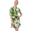Sheets Tropical Plant Palm Summer Exotic Belted Shirt Dress View1