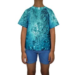 Bubbles Water Bub Kids  Short Sleeve Swimwear by artworkshop