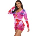 Colorful Painting Long Sleeve Boyleg Swimsuit View2