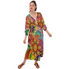 Mandalas Colorful Abstract Ornamental Grecian Style  Maxi Dress by artworkshop