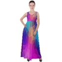 Triangles Polygon Color Empire Waist Velour Maxi Dress View1