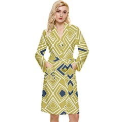 Abstract Pattern Geometric Backgrounds   Long Sleeve Velour Robe by Eskimos