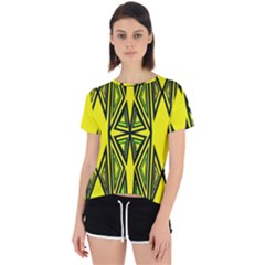Abstract Pattern Geometric Backgrounds Open Back Sport Tee by Eskimos