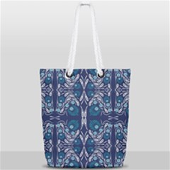 Folk Flowers Print Floral Pattern Ethnic Art Full Print Rope Handle Tote (small) by Eskimos
