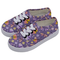 Vector-seamless-pattern-with-butterflies-beetles Kids  Classic Low Top Sneakers by Jancukart