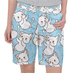 Seamless-little-cat-dragonfly-pattern Pocket Shorts by Jancukart