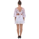 Fluffy Cat Pets Tie Back Butterfly Sleeve Chiffon Top View2