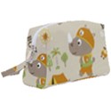 Seamless-pattern-vector-with-funny-boy-scout-scout-day-background Wristlet Pouch Bag (Large) View1