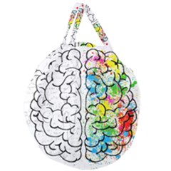 Brain-mind-psychology-idea-drawing Giant Round Zipper Tote by Jancukart