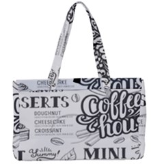 Vintage Coffee-tea-cafe-hamburger-menu-coffee-shop-menu Canvas Work Bag by Jancukart