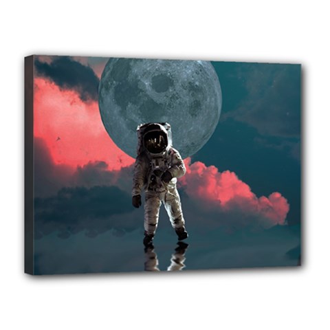 Astronaut-moon-space-nasa-planet Canvas 16  X 12  (stretched) by Jancukart