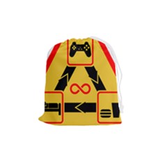 Gamer-geek-video-game-sign-fan Drawstring Pouch (medium) by Jancukart