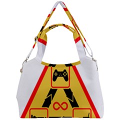 Gamer-geek-video-game-sign-fan Double Compartment Shoulder Bag by Jancukart