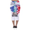 Statue Of Liberty Independence Day Poster Art Velvet Midi Pencil Skirt View2