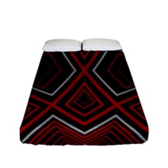 Abstract Pattern Geometric Backgrounds Fitted Sheet (full/ Double Size) by Eskimos