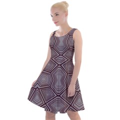 Abstract Pattern Geometric Backgrounds Knee Length Skater Dress by Eskimos