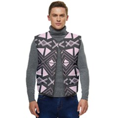 Abstract Pattern Geometric Backgrounds Men s Short Button Up Puffer Vest	 by Eskimos