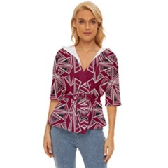 Abstract Pattern Geometric Backgrounds  Lightweight Drawstring Hooded Top by Eskimos