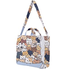 Cat-kitten Square Shoulder Tote Bag by Jancukart