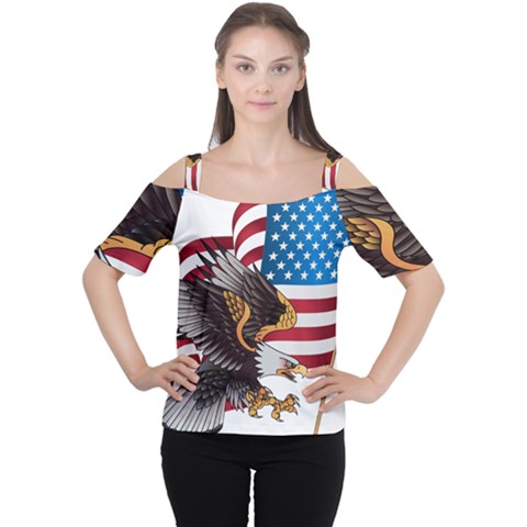 American-eagle- Clip-art Cutout Shoulder Tee by Jancukart