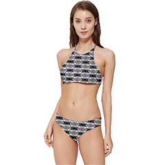 Hackers Town Void Mantis Hexagon Agender Nine 9 Stripe Pride Flag Banded Triangle Bikini Set by WetdryvacsLair