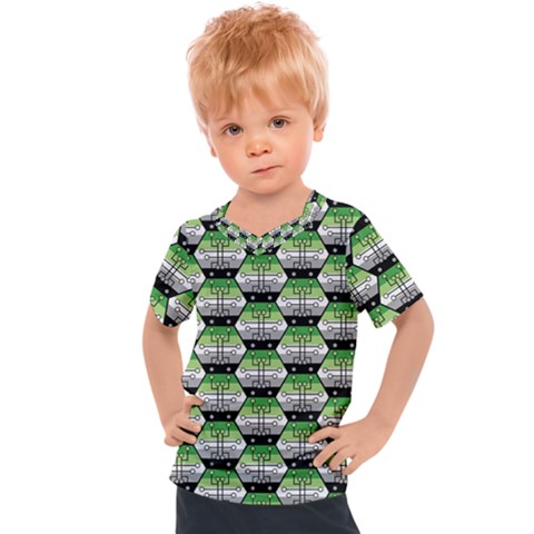 Hackers Town Void Mantis Hexagon Aromantic Pride Flag Kids  Sports Tee by WetdryvacsLair