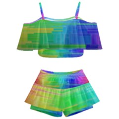 Colors-rainbow-chakras-style Kids  Off Shoulder Skirt Bikini by Jancukart