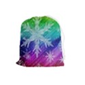 Christmas-snowflake-background Drawstring Pouch (Large) View1