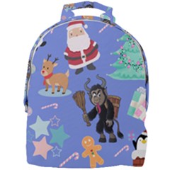 Blue Krampus Christmas Mini Full Print Backpack by NerdySparkleGoth