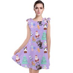 Purple Krampus Christmas Tie Up Tunic Dress by NerdySparkleGoth